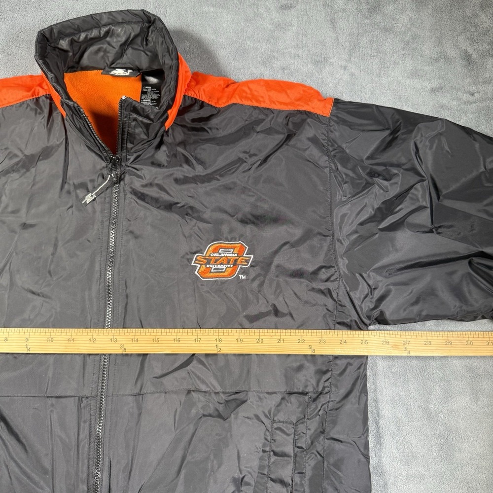 Oklahoma State Cowboys Starter Fleece Lined Jacket Size Men's Large Vintage - Picture 3 of 11